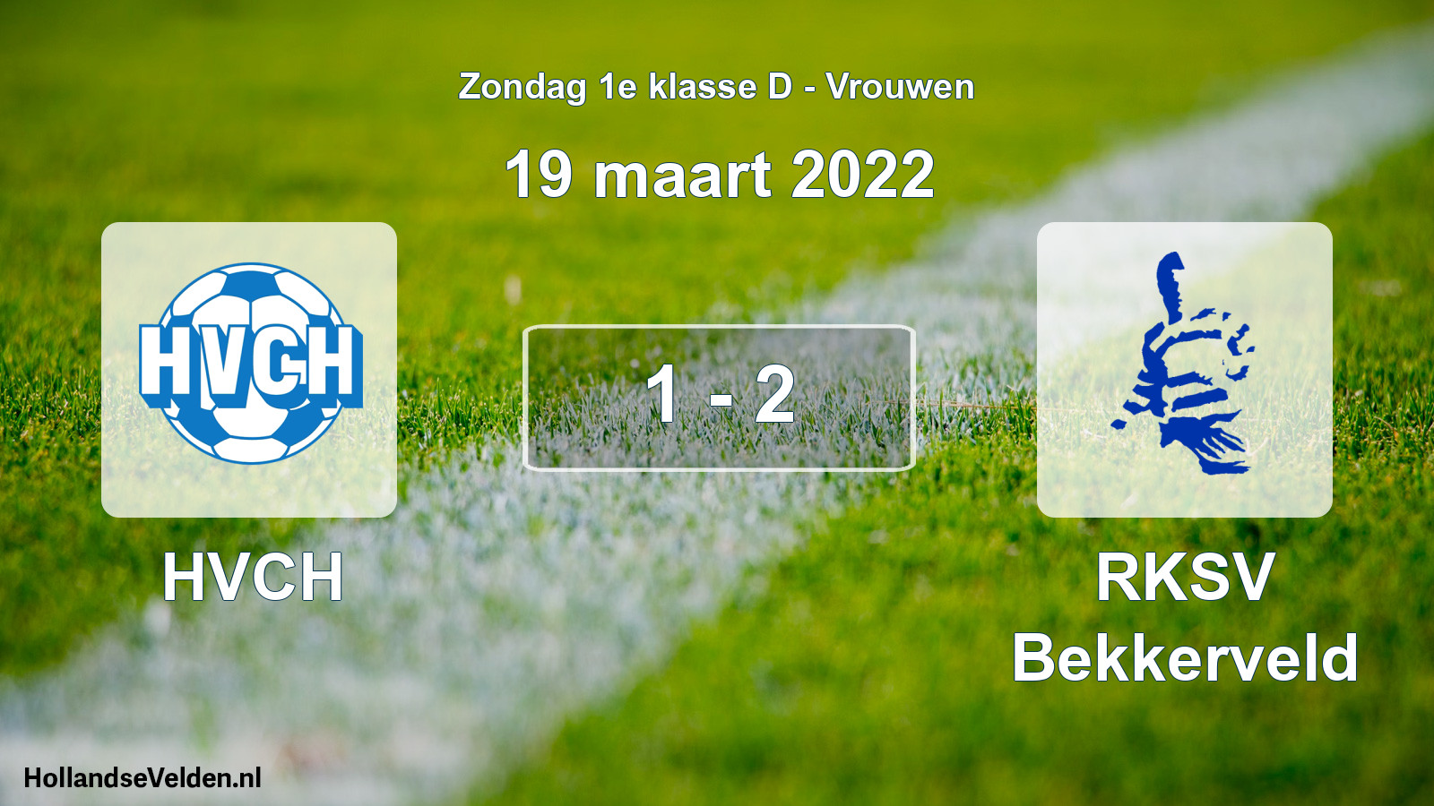 Gespeelde wedstrijd: HVCH - RKSV Bekkerveld 1 - 2 (19 maart 2022)
