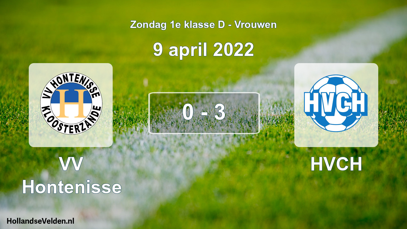 Gespeelde wedstrijd: VV Hontenisse - HVCH 0 - 3 (9 april 2022)