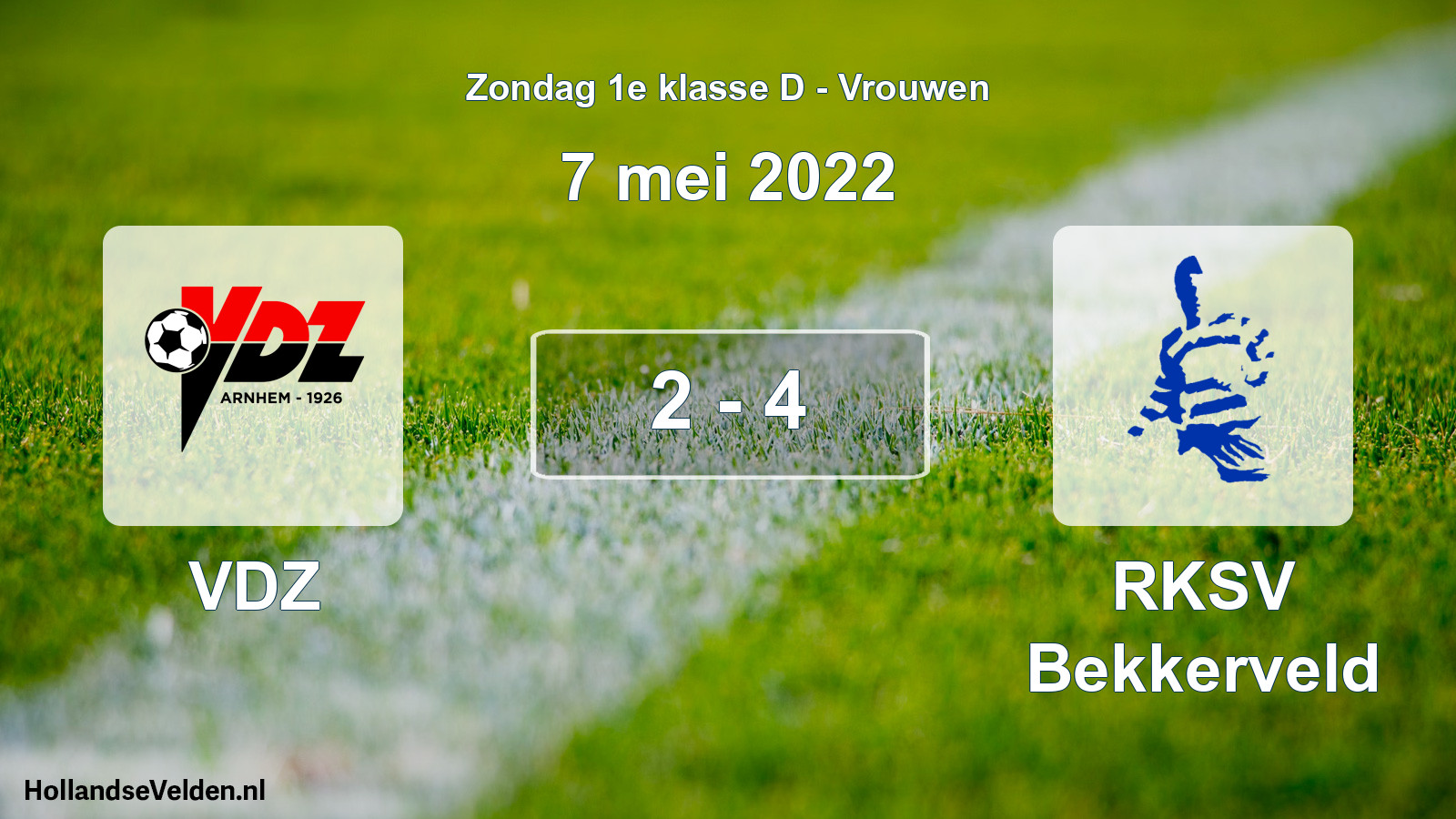 Gespeelde wedstrijd: VDZ - RKSV Bekkerveld 2 - 4 (7 mei 2022)