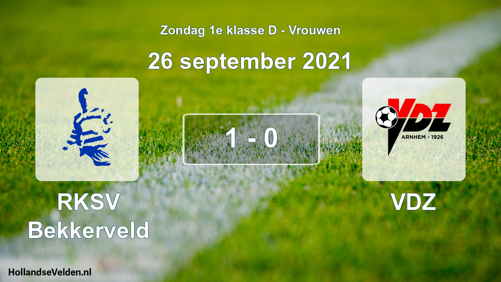 Gespeelde wedstrijd: RKSV Bekkerveld - VDZ 1 - 0 (26 september 2021)