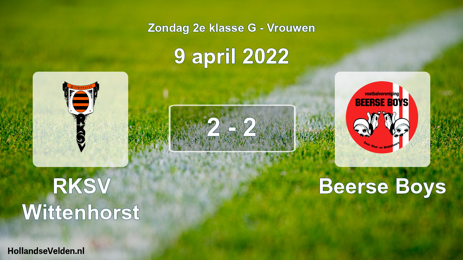 Total number of matches played: RKSV Wittenhorst - Beerse Boys 2 - 2 (9 April 2022)