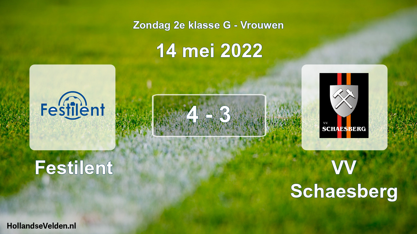 Gespeelde wedstrijd: Festilent - VV Schaesberg 4 - 3 (14 mei 2022)