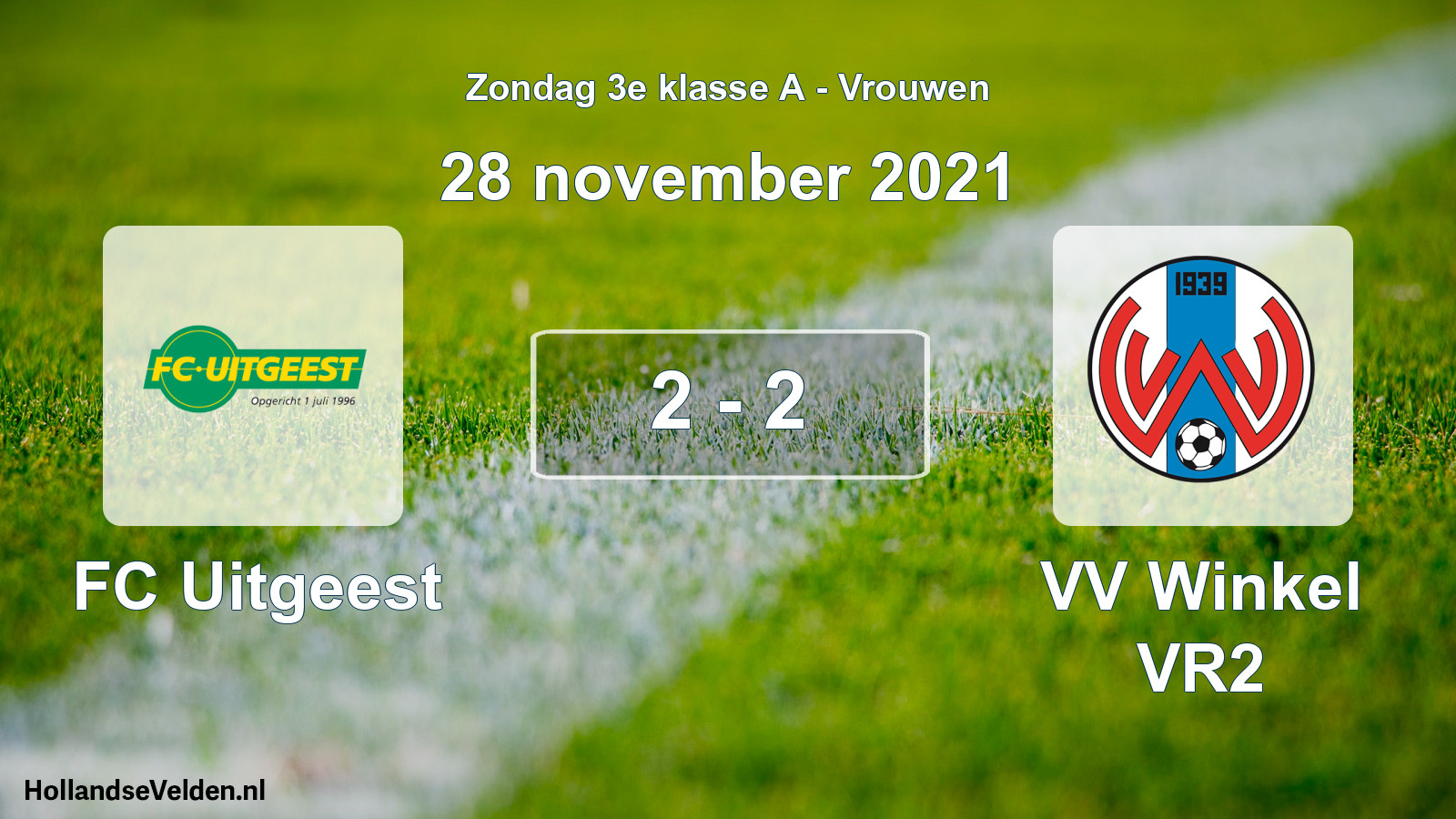 Total number of matches played: FC Uitgeest - VV Winkel VR2 2 - 2 (28 November 2021)