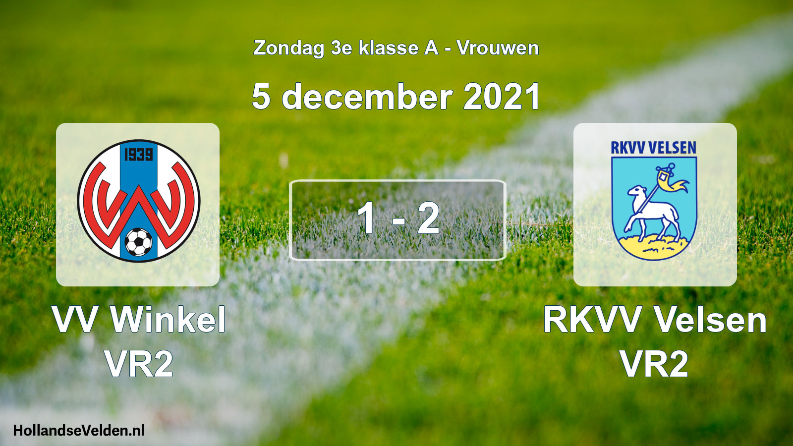 Gespeelde wedstrijd: VV Winkel VR2 - RKVV Velsen VR2 1 - 2 (5 december 2021)