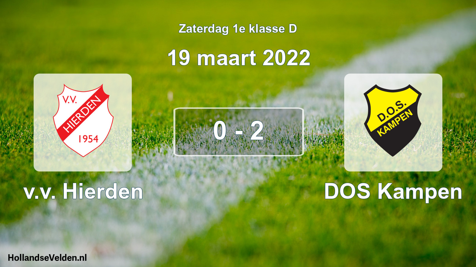 Total number of matches played: v.v. Hierden - DOS Kampen 0 - 2 (19 March 2022)