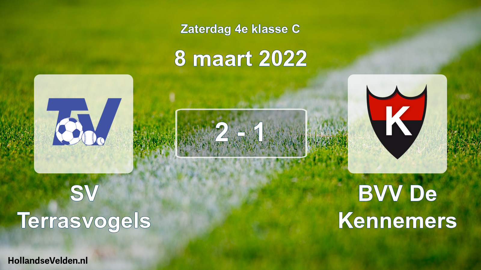 Total number of matches played: SV Terrasvogels - BVV De Kennemers 2 - 1 (8 March 2022)