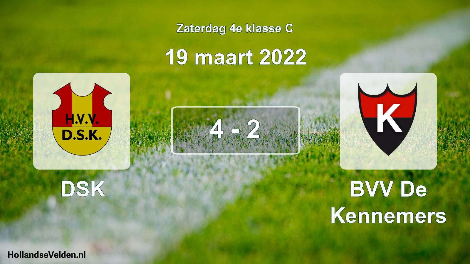 Total number of matches played: DSK - BVV De Kennemers 4 - 2 (19 March 2022)