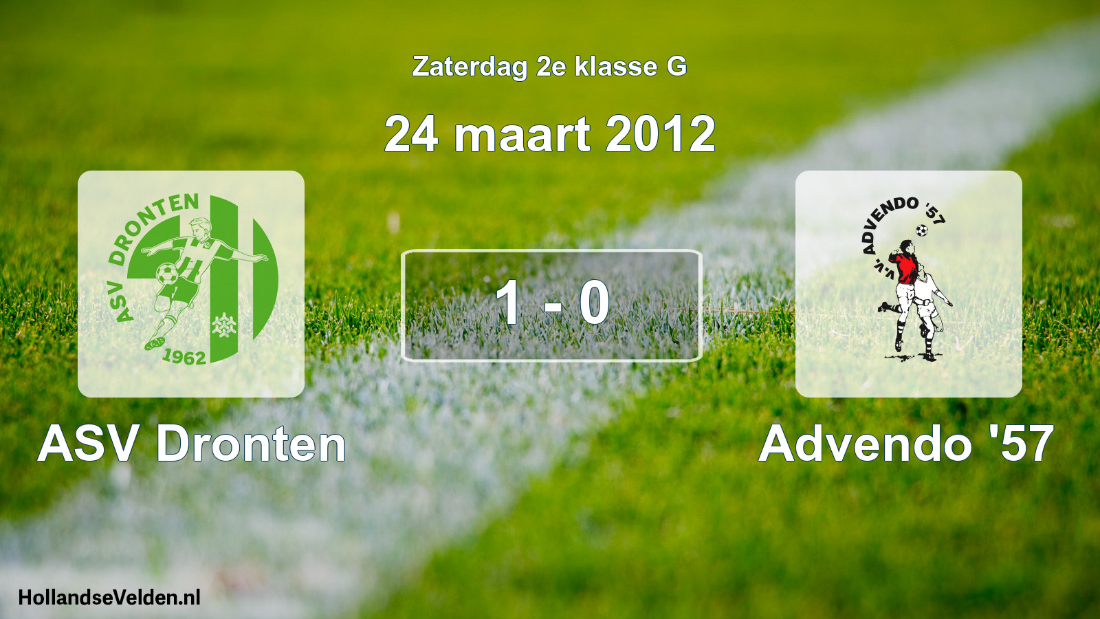 Total number of matches played: ASV Dronten - Advendo '57 1 - 0 (24 March 2012)