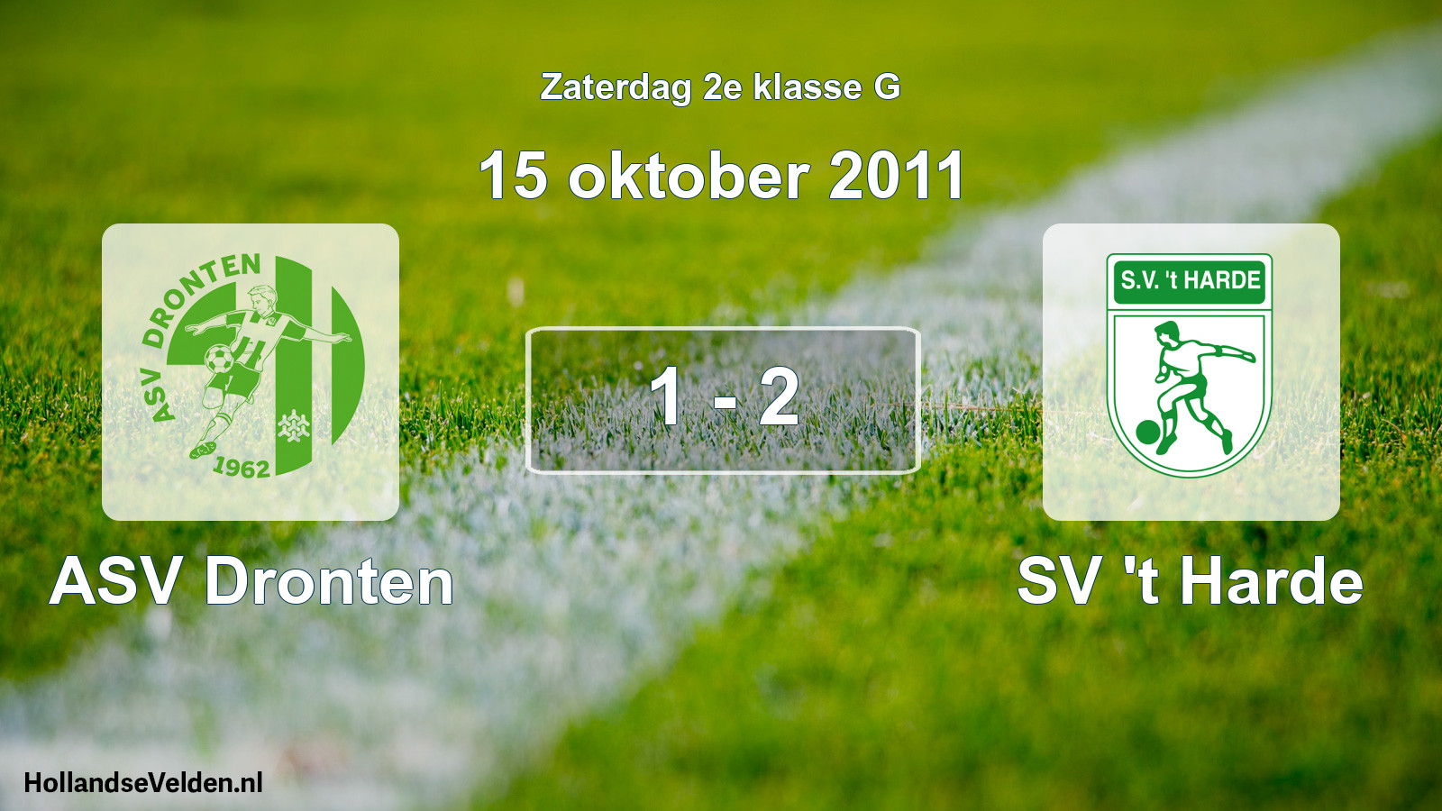 Total number of matches played: ASV Dronten - SV 't Harde 1 - 2 (15 October 2011)