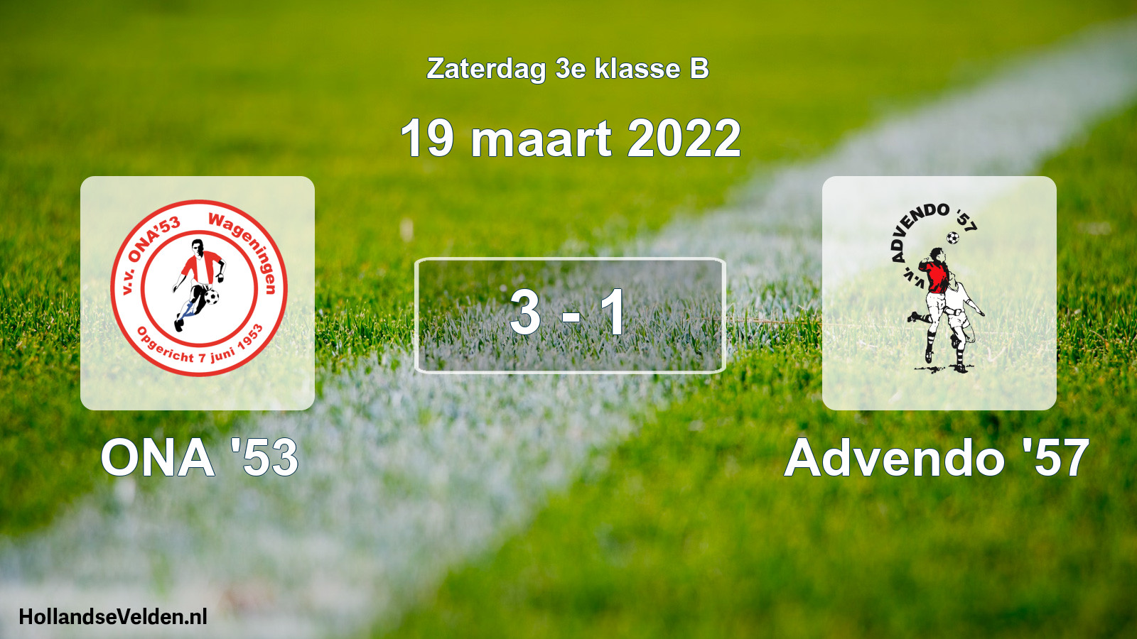 Total number of matches played: ONA '53 - Advendo '57 3 - 1 (19 March 2022)