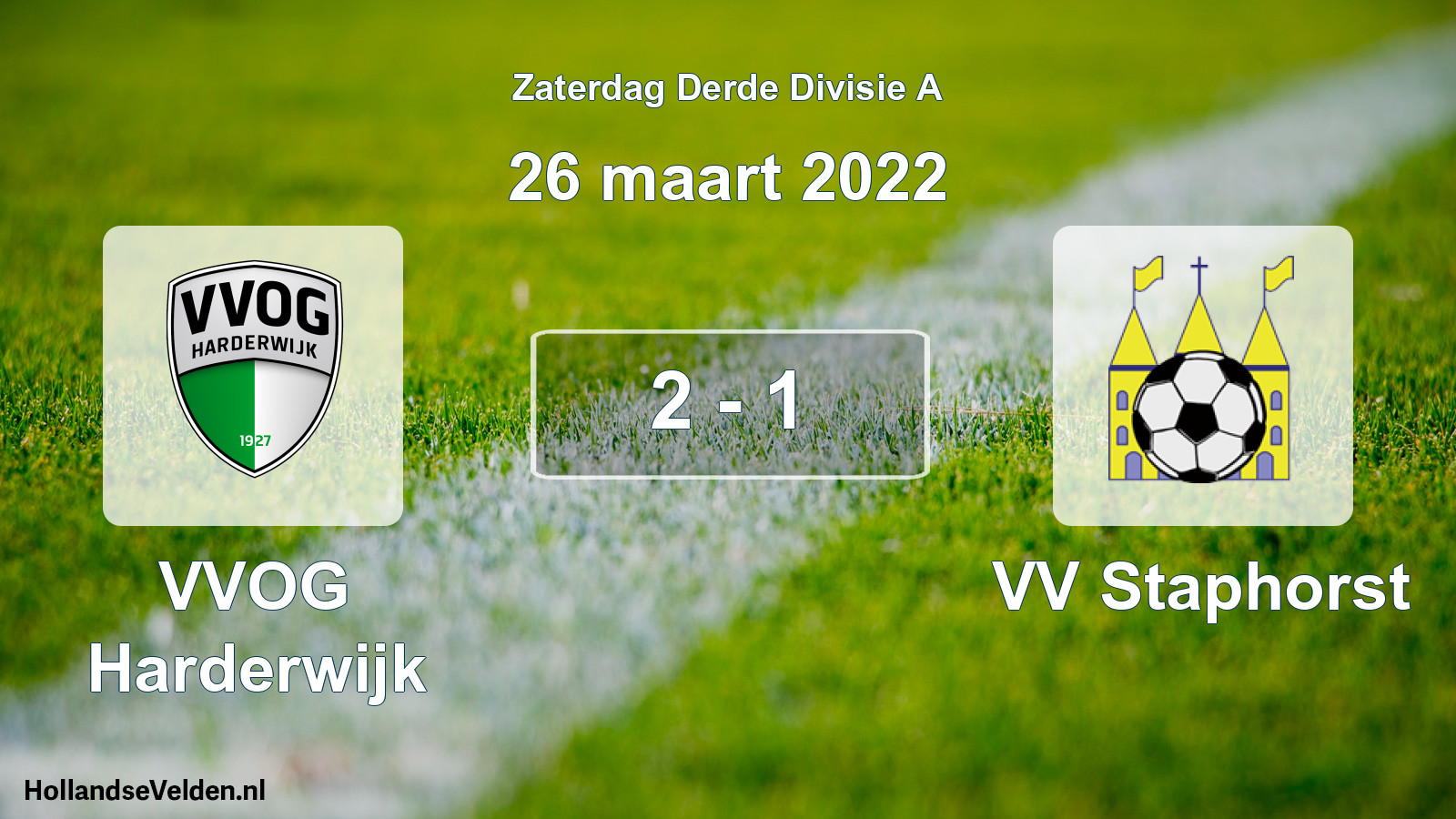 Total number of matches played: VVOG Harderwijk - VV Staphorst 2 - 1 (26 March 2022)