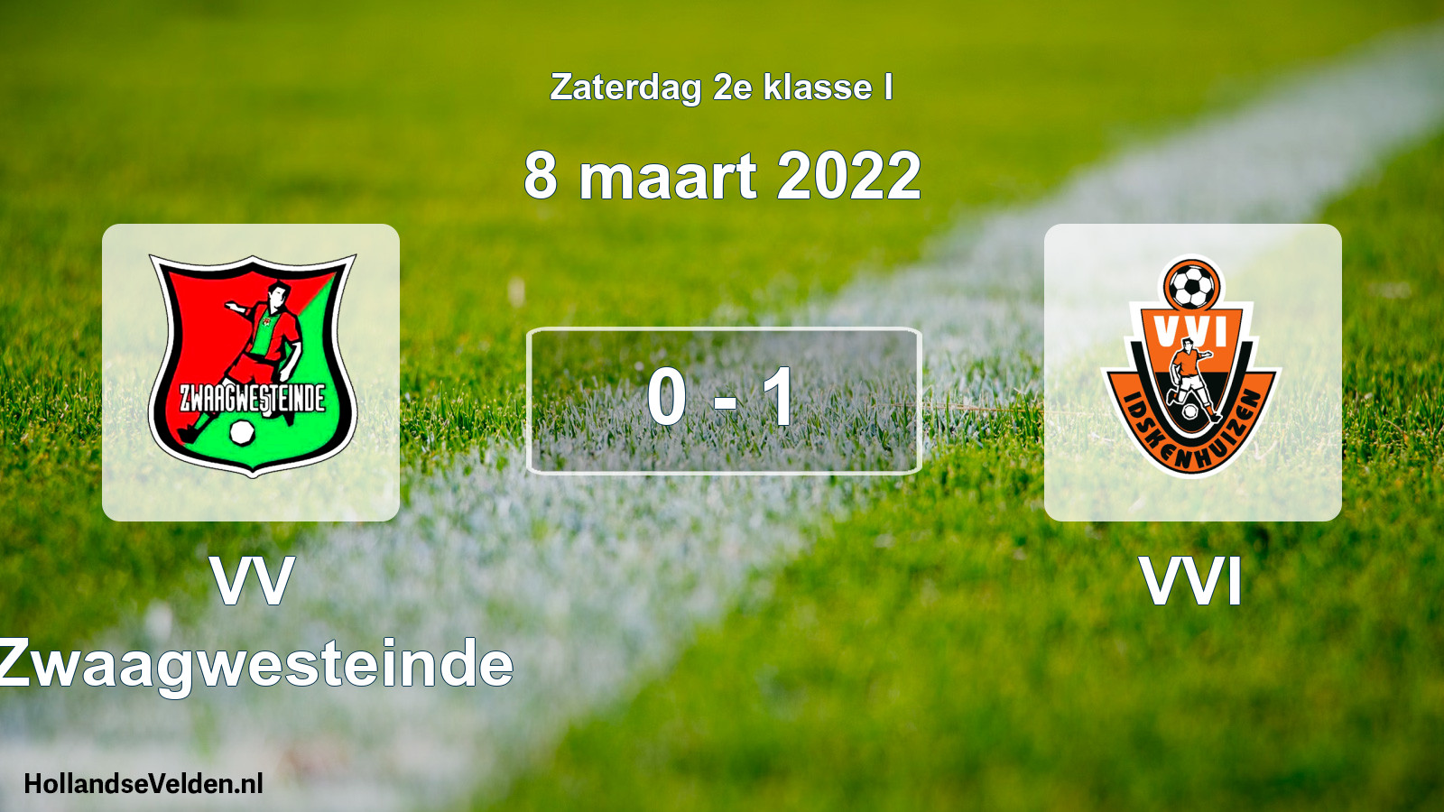Total number of matches played: VV Zwaagwesteinde - VVI 0 - 1 (8 March 2022)