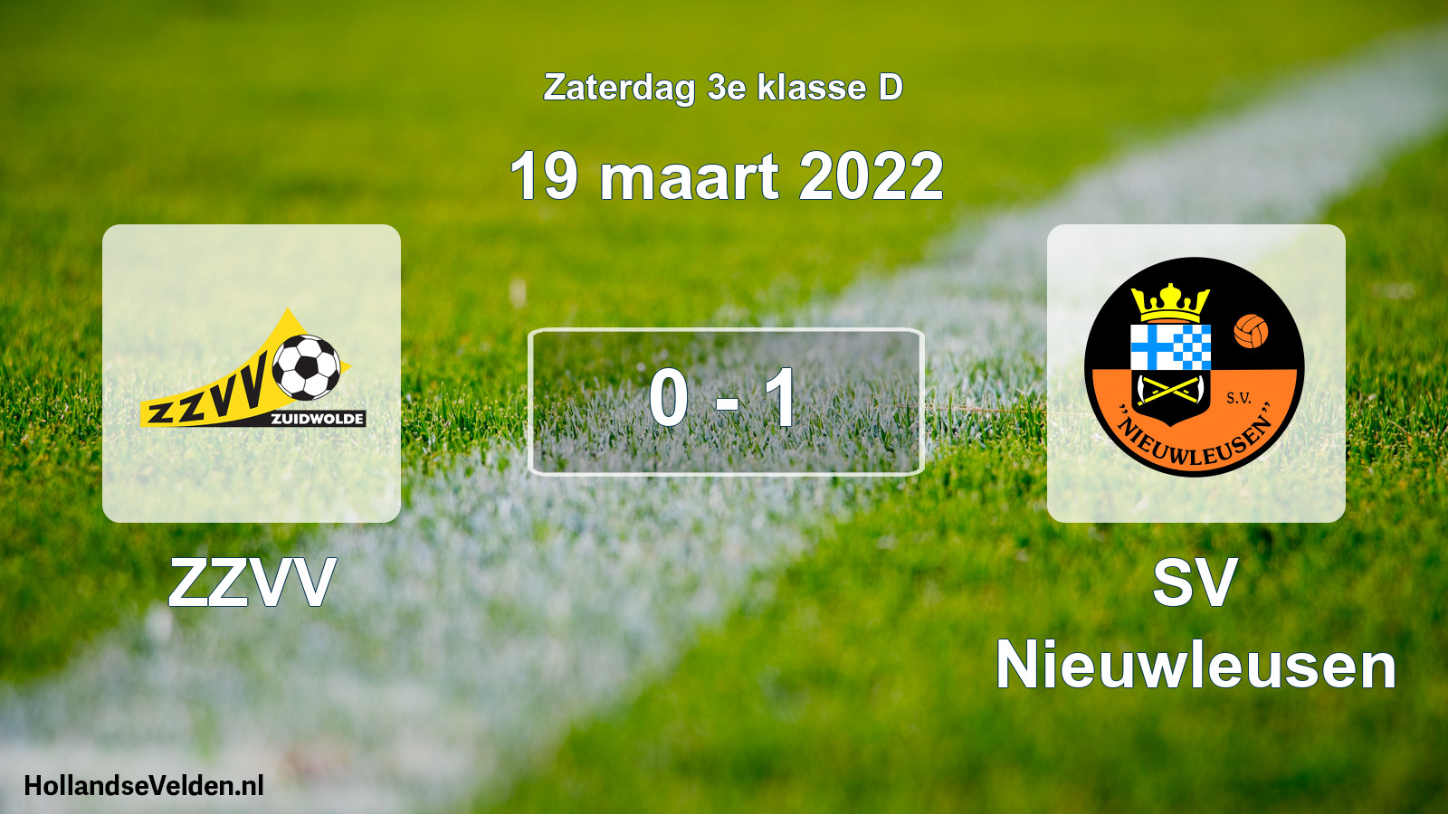 Total number of matches played: ZZVV - SV Nieuwleusen 0 - 1 (19 March 2022)