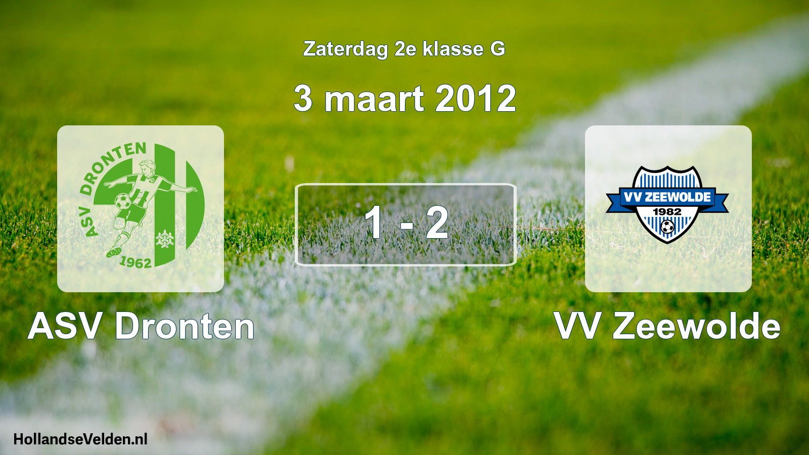 Total number of matches played: ASV Dronten - VV Zeewolde 1 - 2 (3 March 2012)