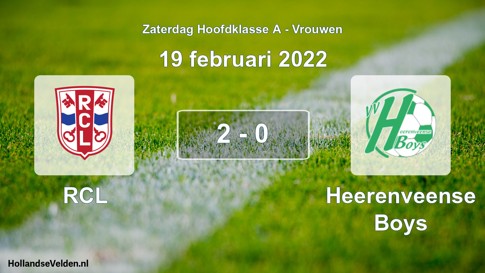 Total number of matches played: RCL - Heerenveense Boys 2 - 0 (19 February 2022)
