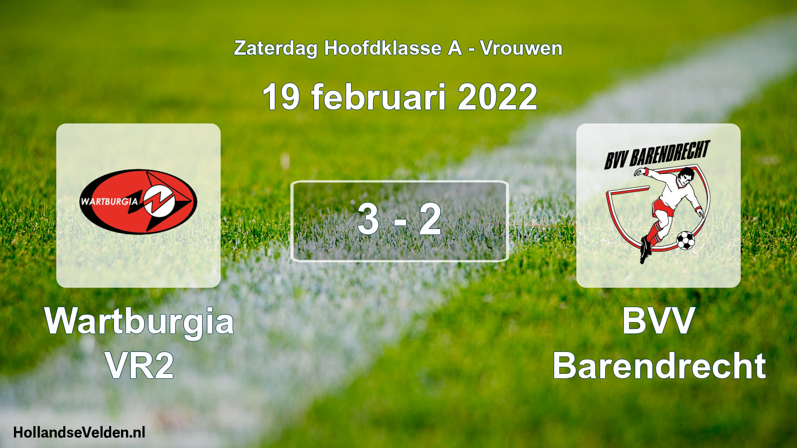 Total number of matches played: Wartburgia VR2 - BVV Barendrecht 3 - 2 (19 February 2022)