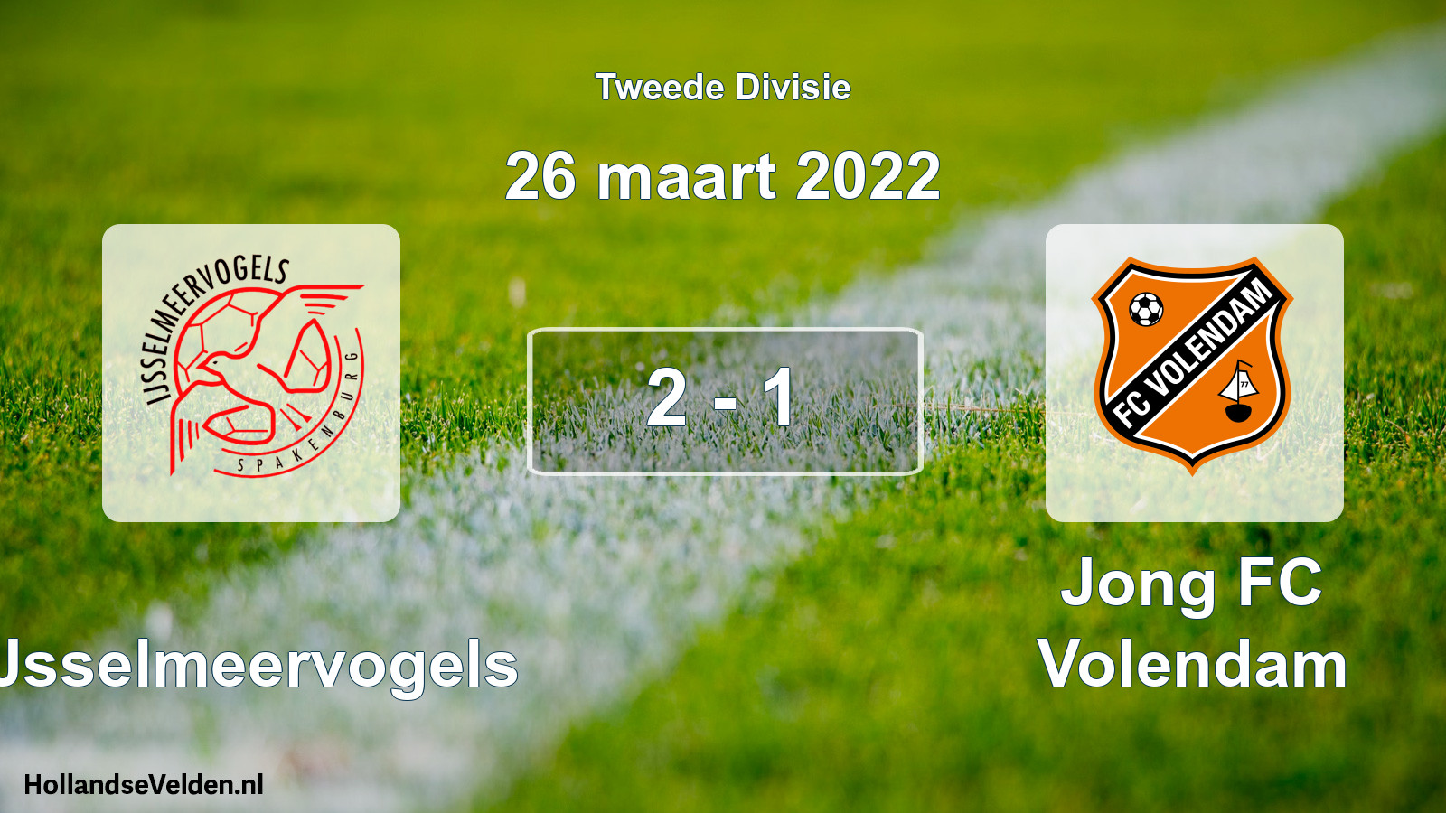 Total number of matches played: IJsselmeervogels - Jong FC Volendam 2 - 1 (26 March 2022)
