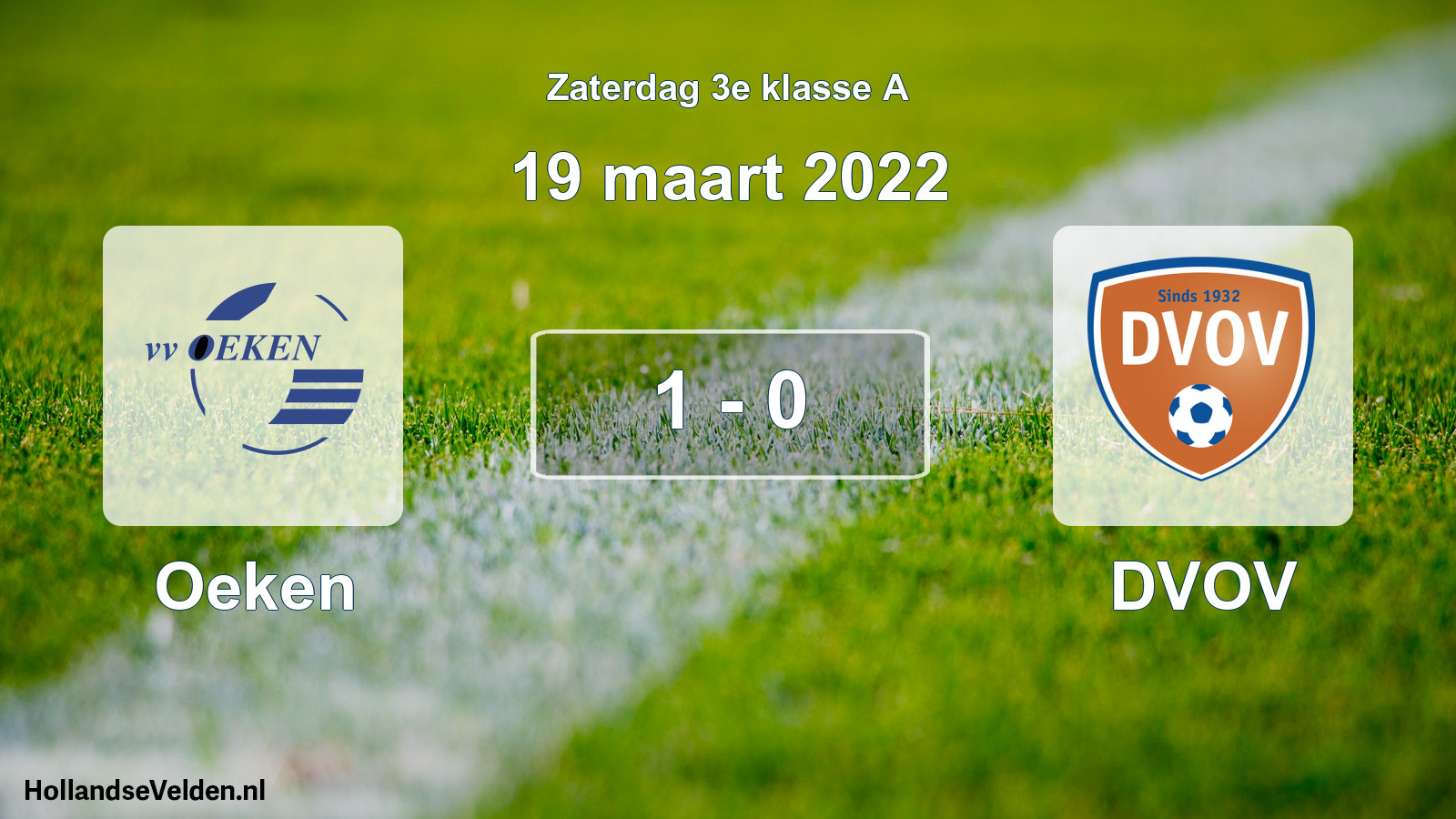Total number of matches played: Oeken - DVOV 1 - 0 (19 March 2022)