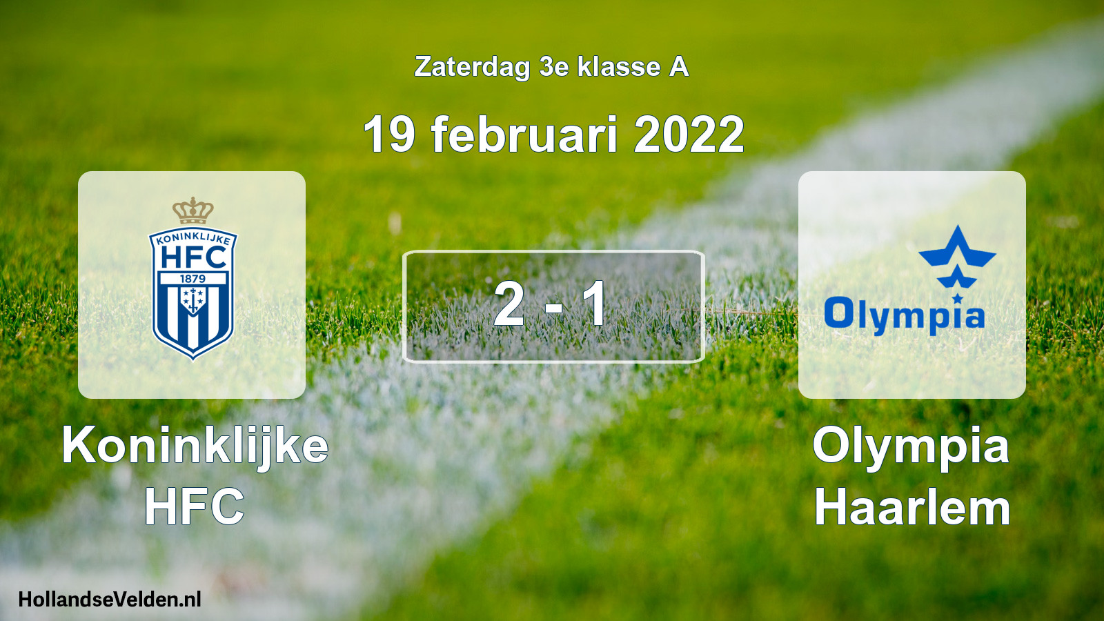 Total number of matches played: Koninklijke HFC - Olympia Haarlem 2 - 1 (19 February 2022)