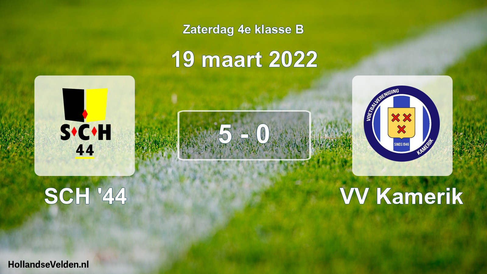 Total number of matches played: SCH '44 - VV Kamerik 5 - 0 (19 March 2022)