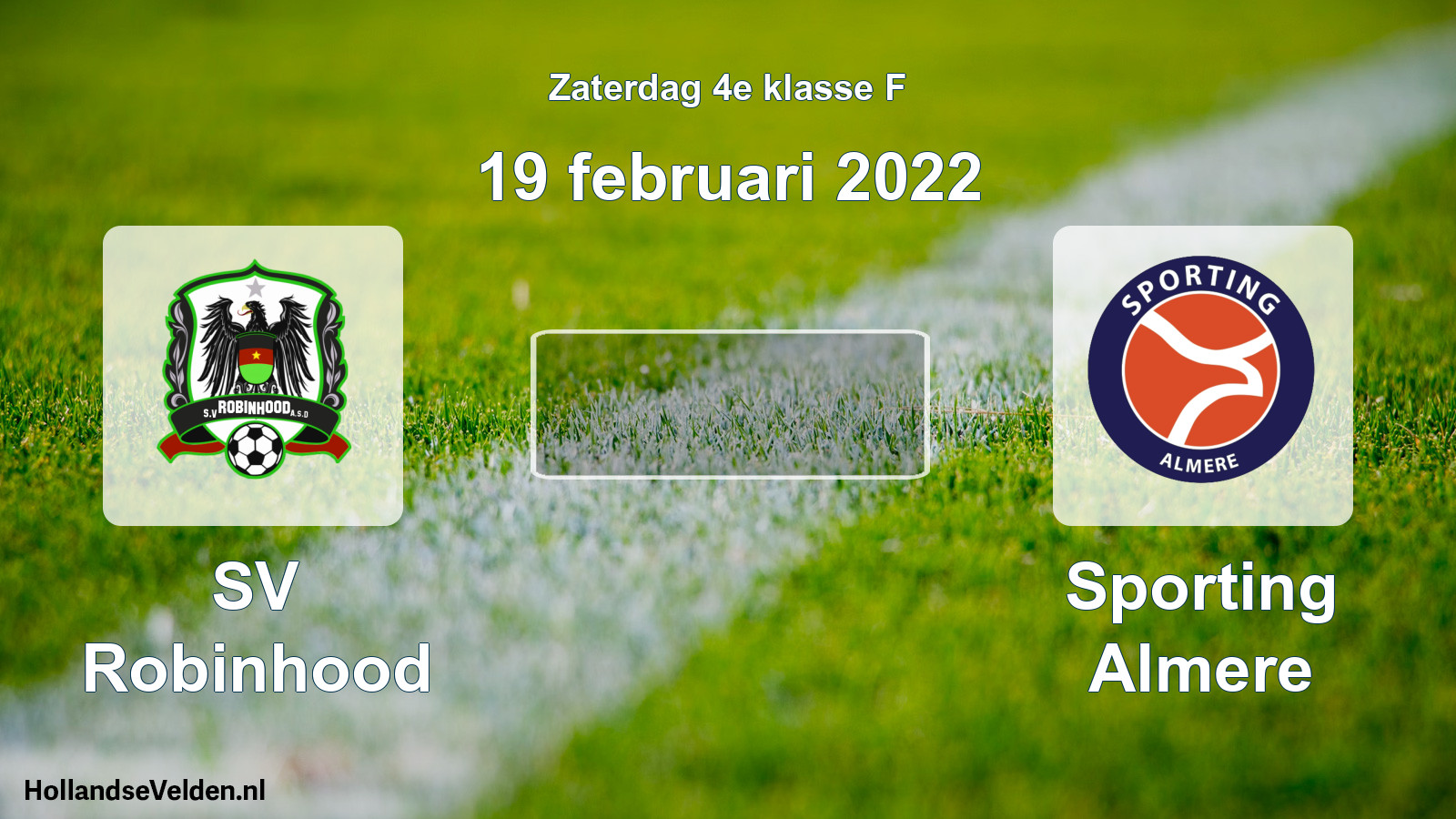 Scheduled Match: SV Robinhood - Sporting Almere (19 February 2022)