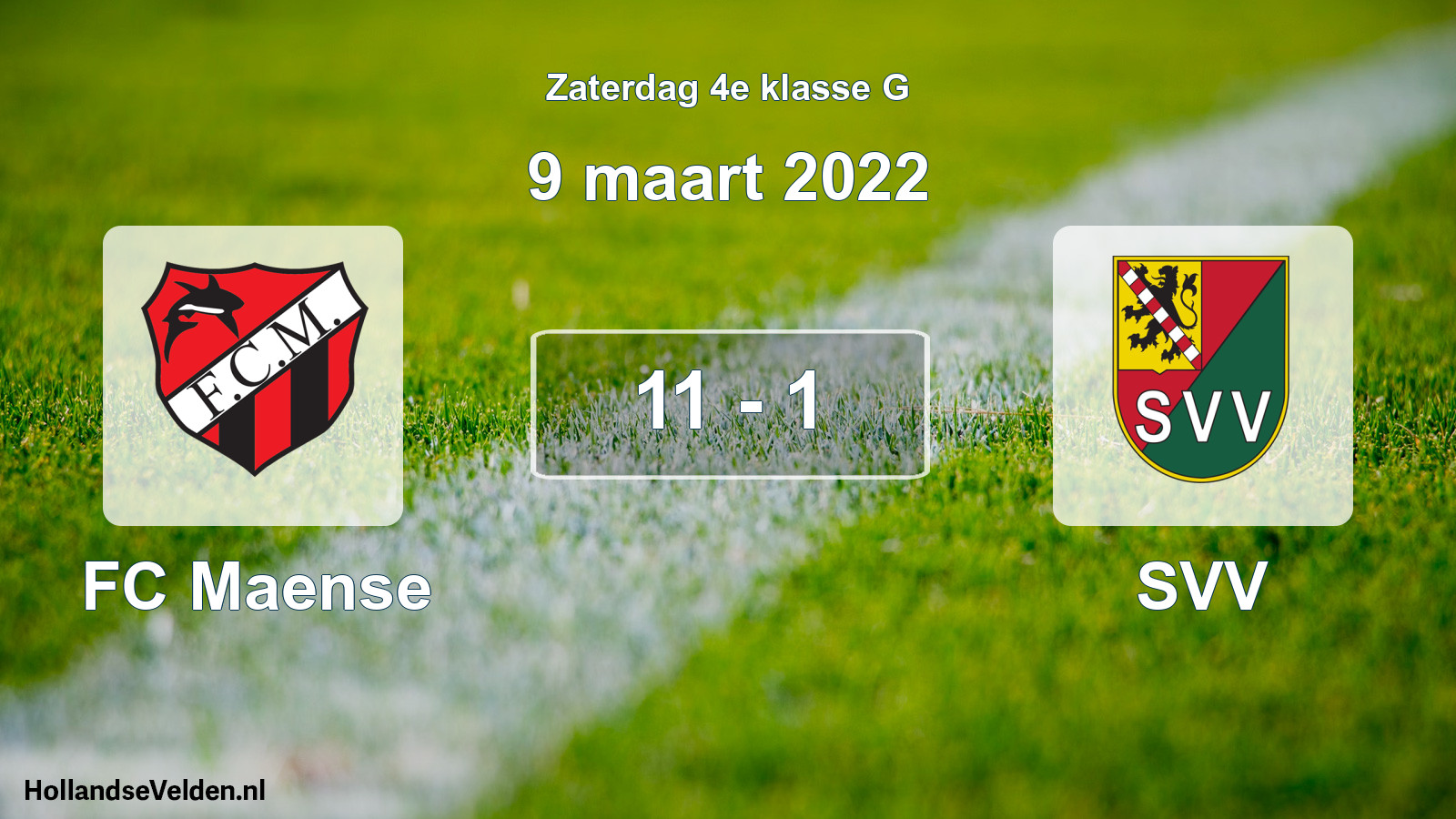 Total number of matches played: FC Maense - SVV 11 - 1 (9 March 2022)