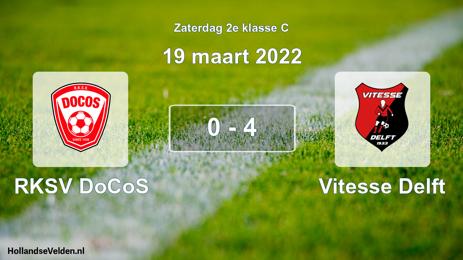 Total number of matches played: RKSV DoCoS - Vitesse Delft 0 - 4 (19 March 2022)