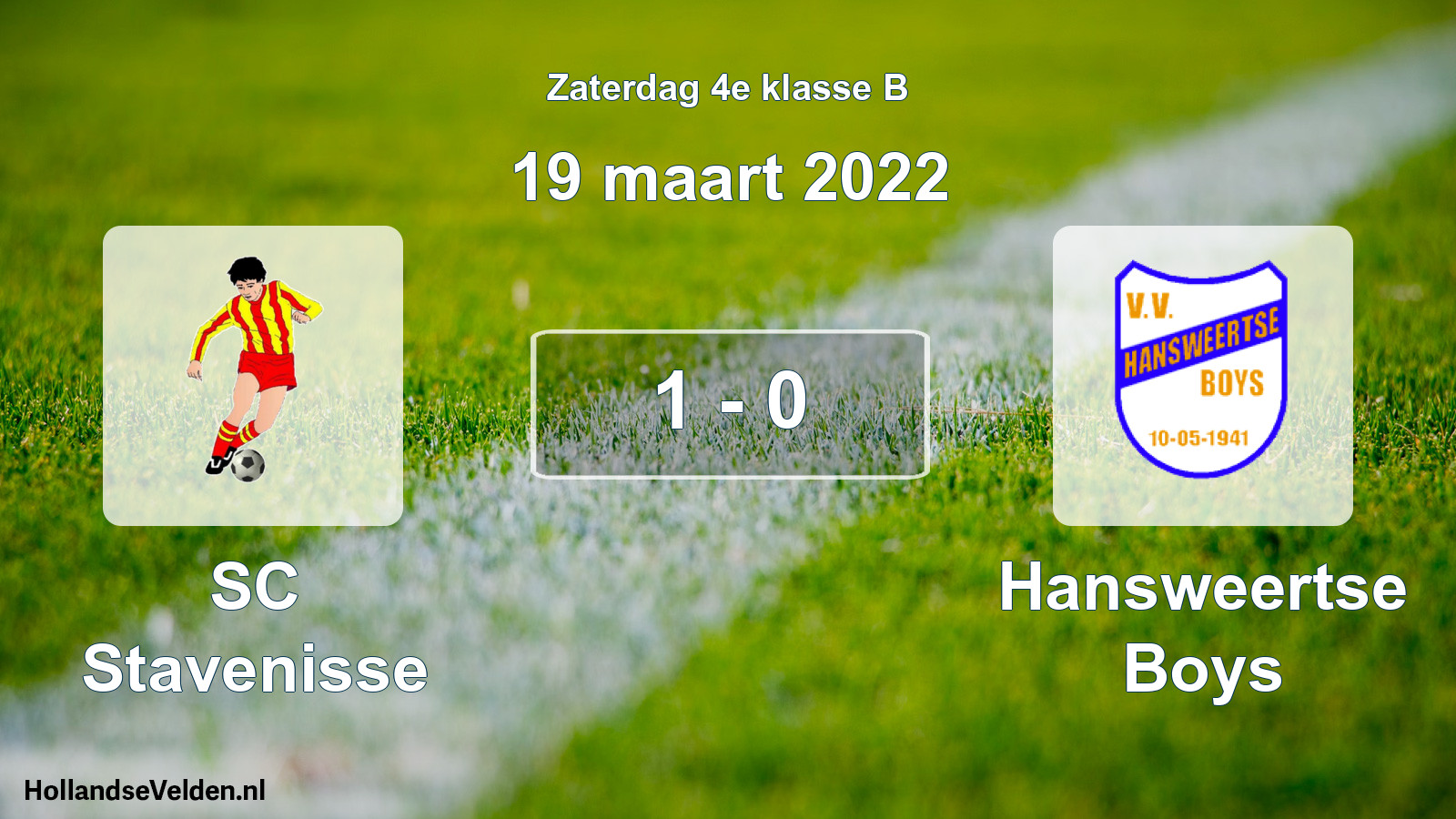 Total number of matches played: SC Stavenisse - Hansweertse Boys 1 - 0 (19 March 2022)