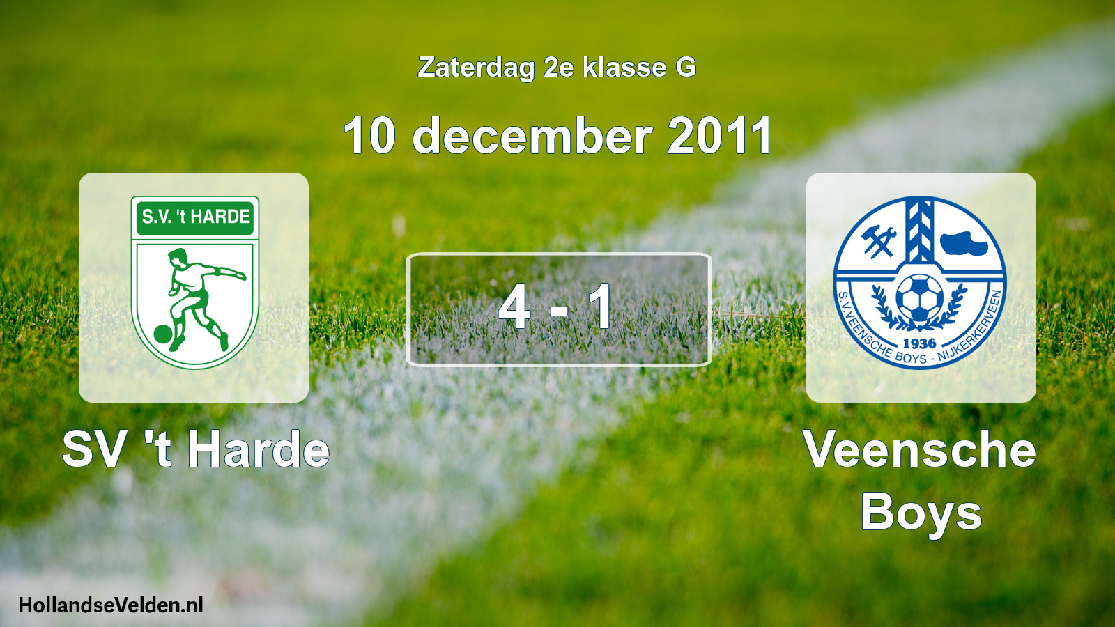 Total number of matches played: SV 't Harde - Veensche Boys 4 - 1 (10 December 2011)