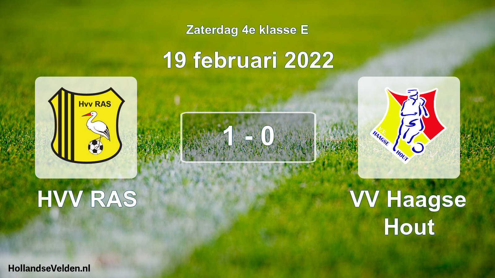 Total number of matches played: HVV RAS - VV Haagse Hout 1 - 0 (19 February 2022)