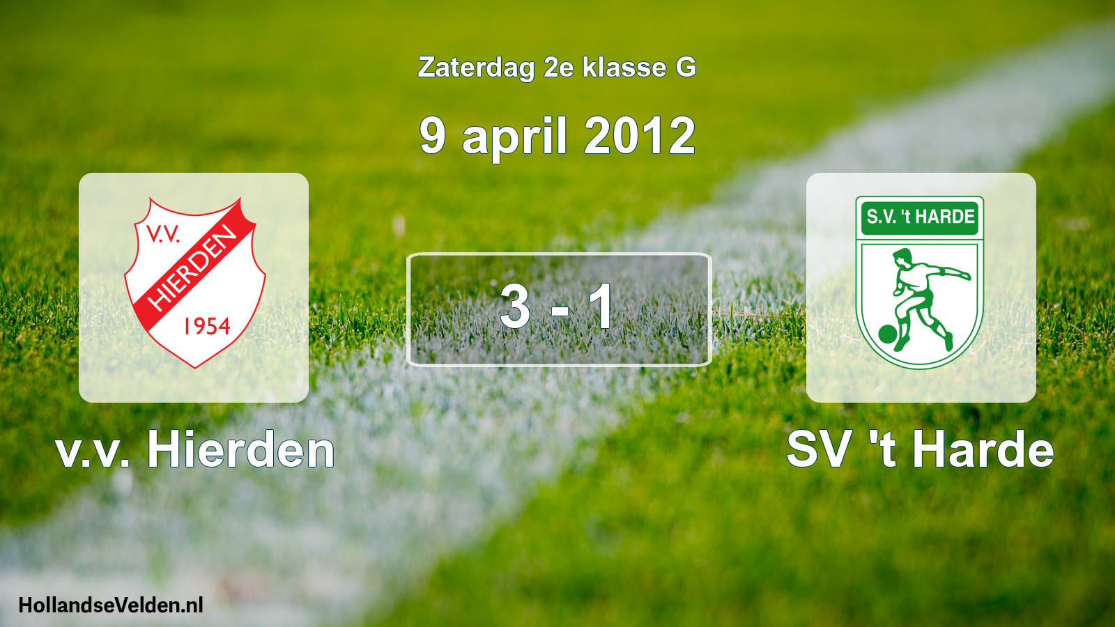 Total number of matches played: v.v. Hierden - SV 't Harde 3 - 1 (9 April 2012)
