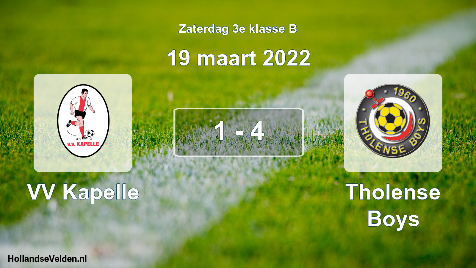 Total number of matches played: VV Kapelle - Tholense Boys 1 - 4 (19 March 2022)