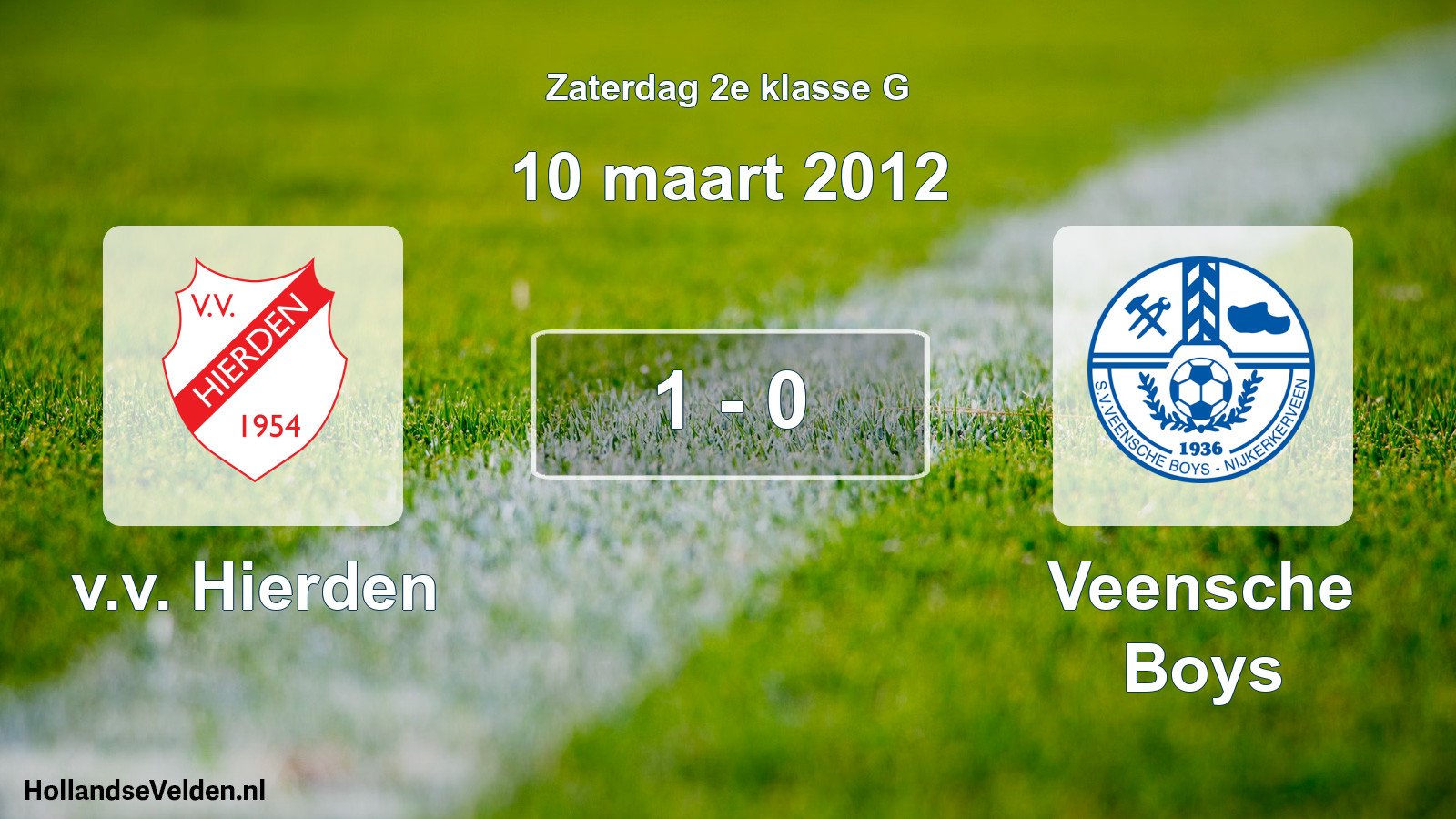 Total number of matches played: v.v. Hierden - Veensche Boys 1 - 0 (10 March 2012)