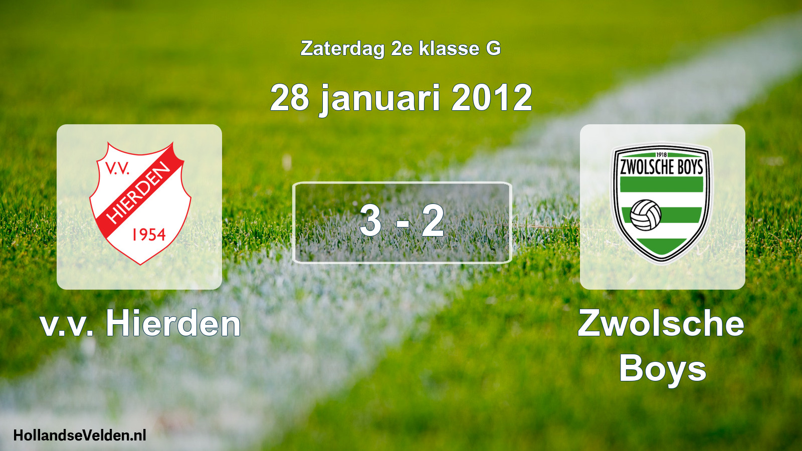 Total number of matches played: v.v. Hierden - Zwolsche Boys 3 - 2 (28 January 2012)