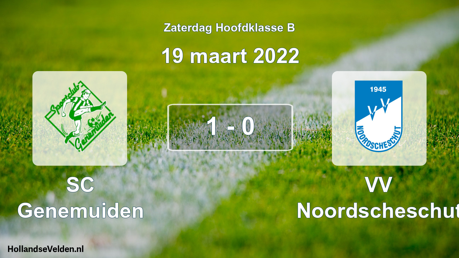 Total number of matches played: SC Genemuiden - VV Noordscheschut 1 - 0 (19 March 2022)