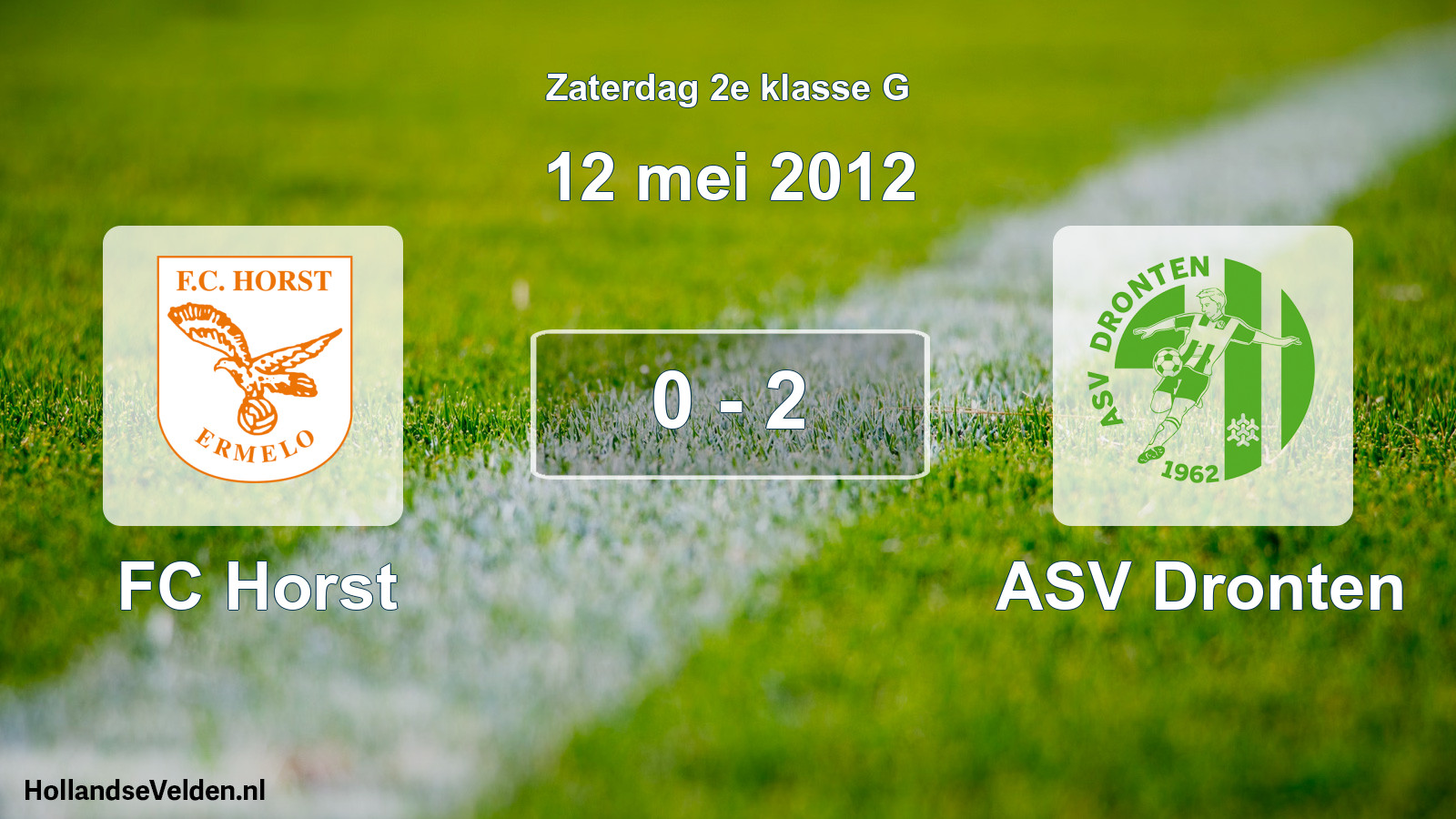 Total number of matches played: FC Horst - ASV Dronten 0 - 2 (12 May 2012)