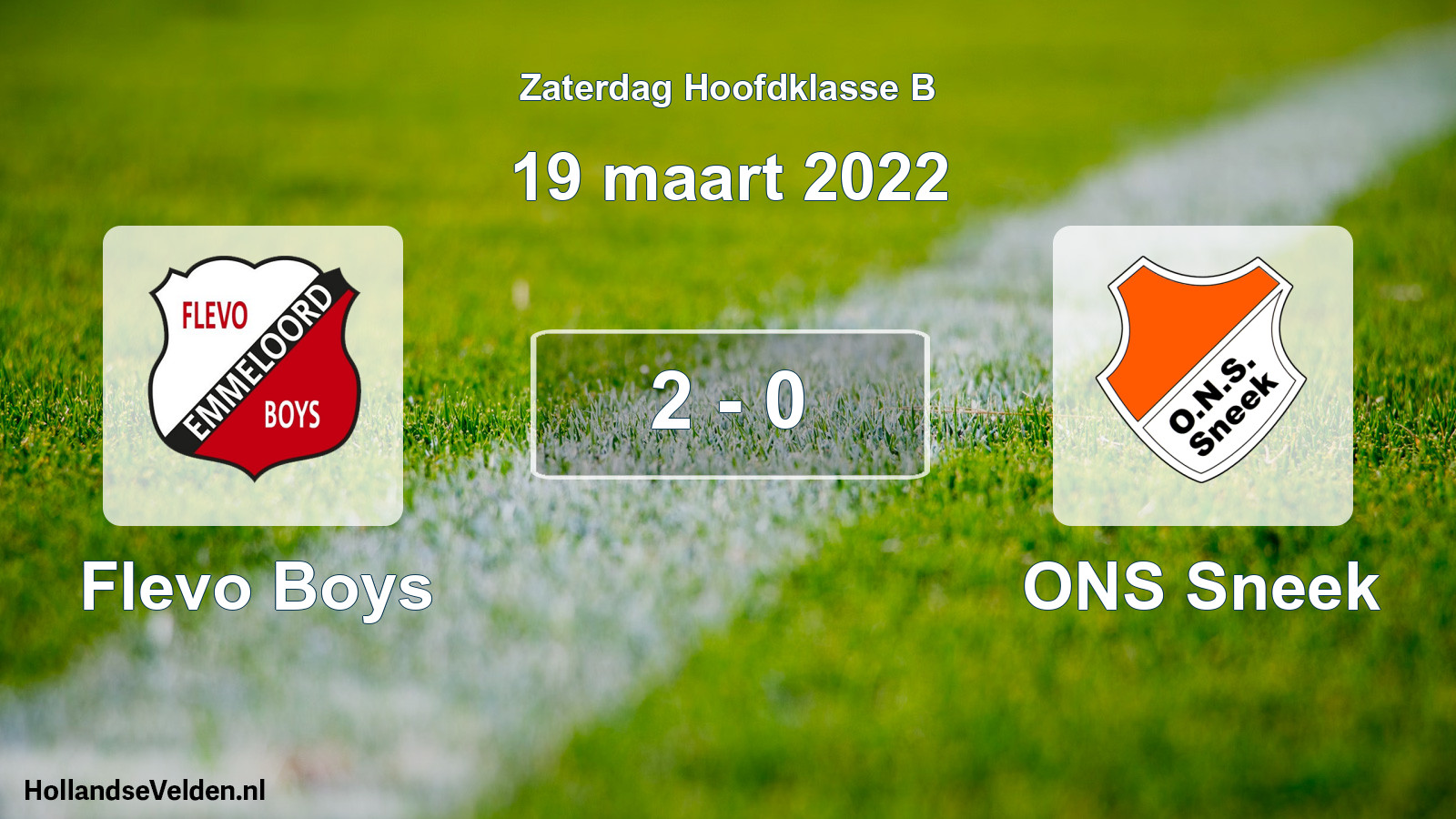 Total number of matches played: Flevo Boys - ONS Sneek 2 - 0 (19 March 2022)