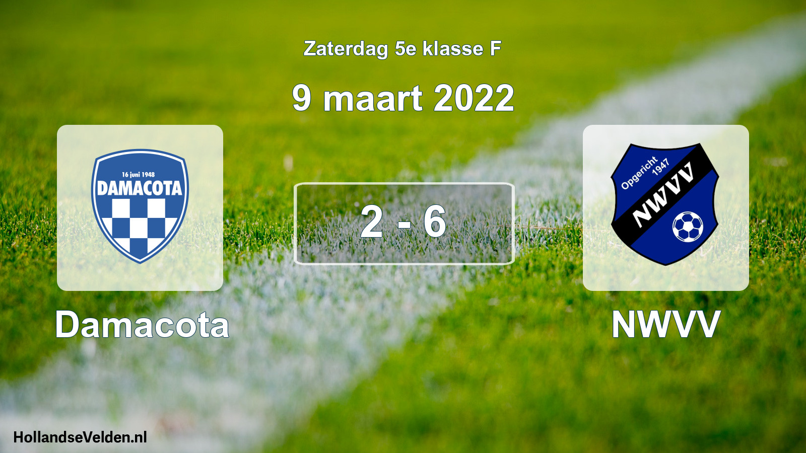 Total number of matches played: Damacota - NWVV 2 - 6 (9 March 2022)