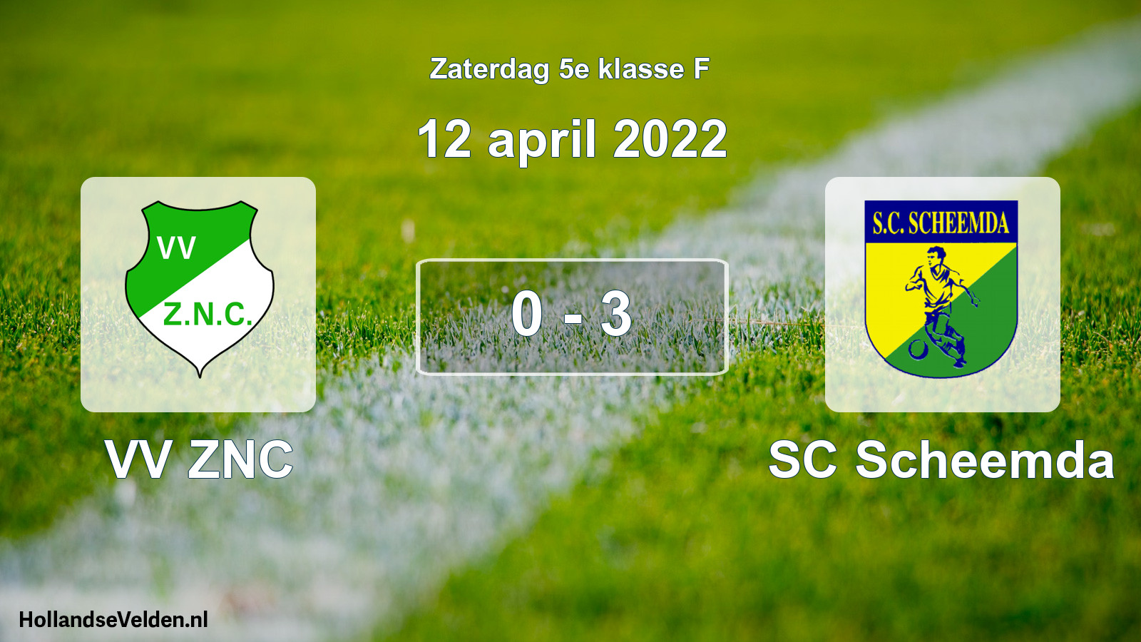 Total number of matches played: VV ZNC - SC Scheemda 0 - 3 (12 April 2022)