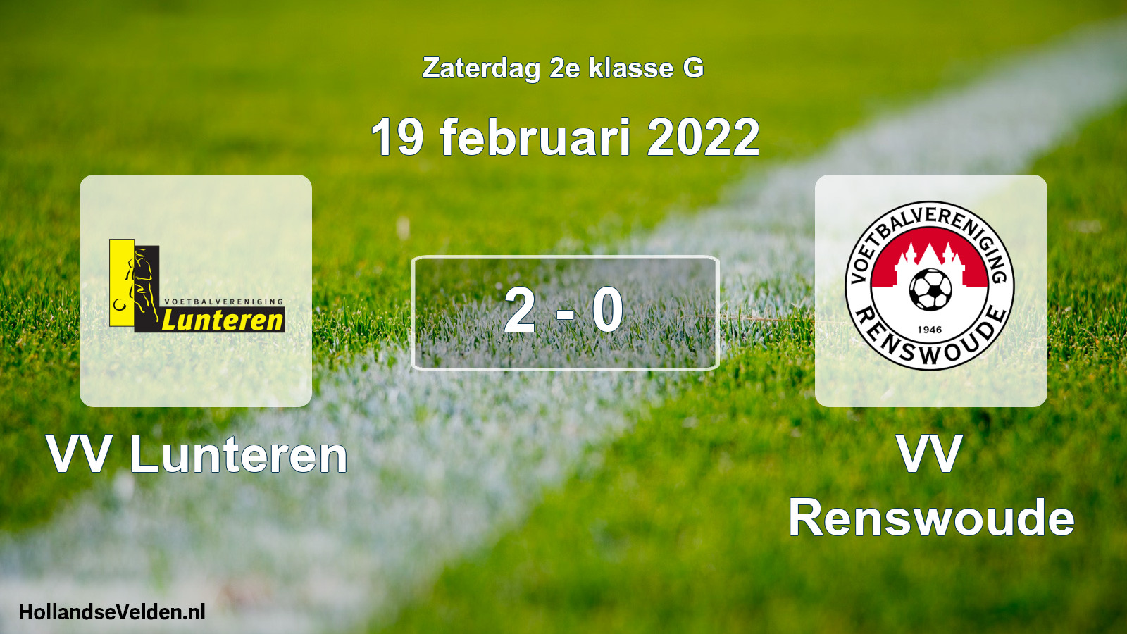 Total number of matches played: VV Lunteren - VV Renswoude 2 - 0 (19 February 2022)