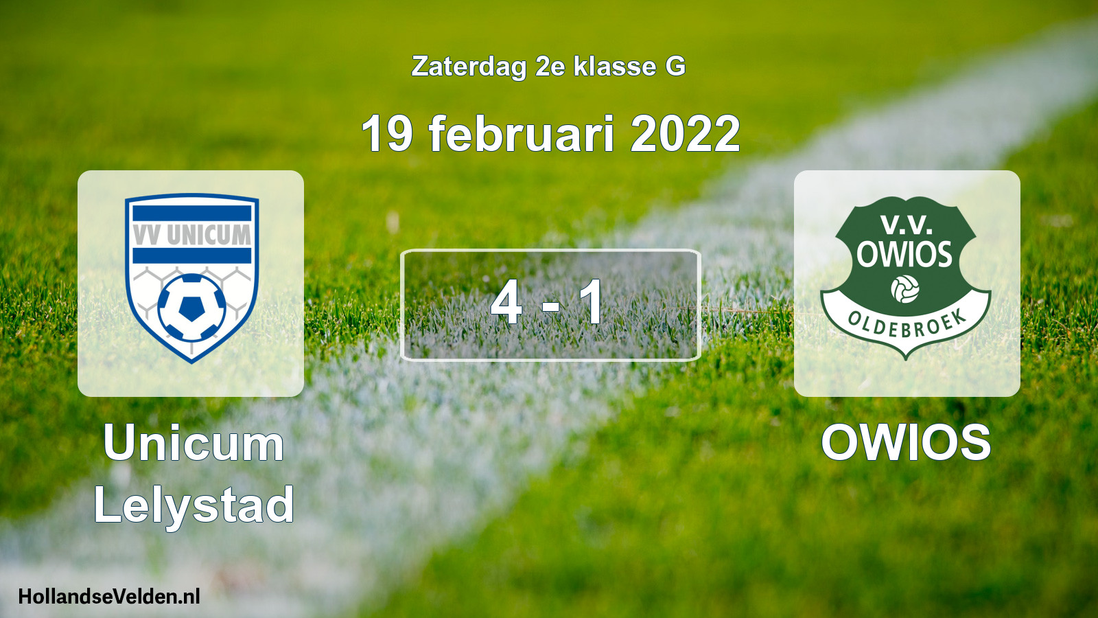 Total number of matches played: Unicum Lelystad - OWIOS 4 - 1 (19 February 2022)