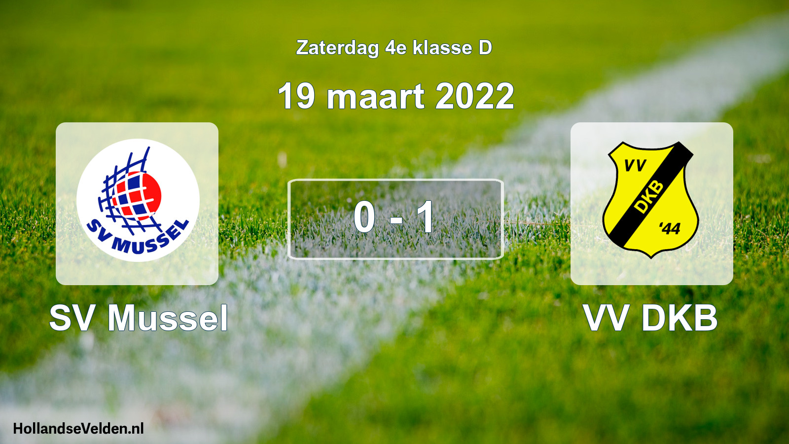 Total number of matches played: SV Mussel - VV DKB 0 - 1 (19 March 2022)