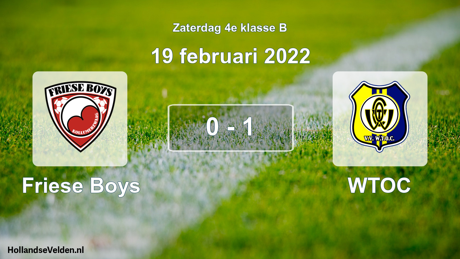 Total number of matches played: Friese Boys - WTOC 0 - 1 (19 February 2022)