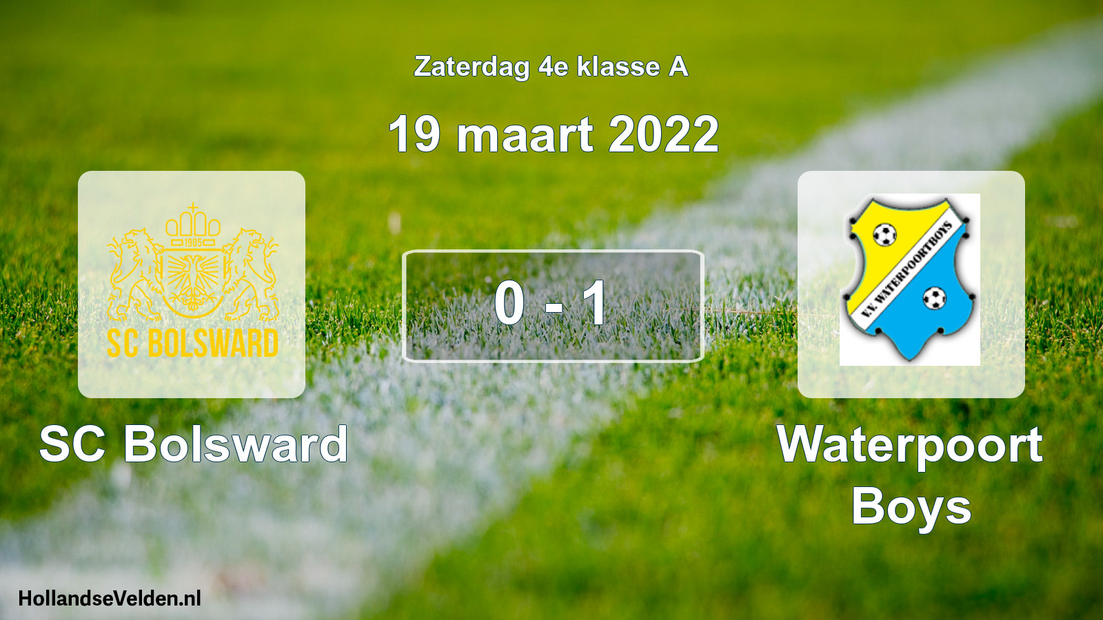 Total number of matches played: SC Bolsward - Waterpoort Boys 0 - 1 (19 March 2022)