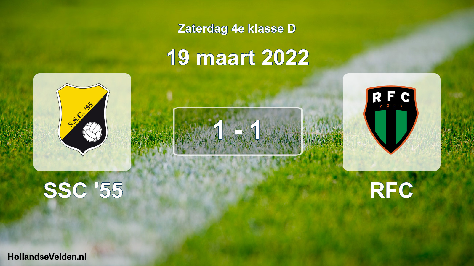 Total number of matches played: SSC '55 - RFC 1 - 1 (19 March 2022)