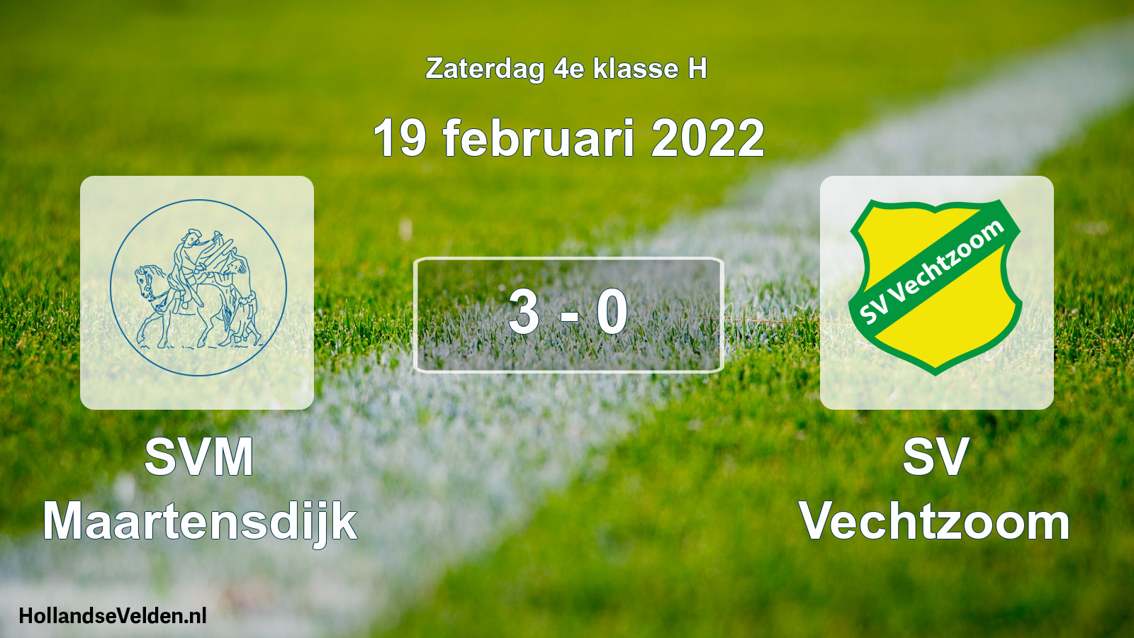 Total number of matches played: SVM Maartensdijk - SV Vechtzoom 3 - 0 (19 February 2022)