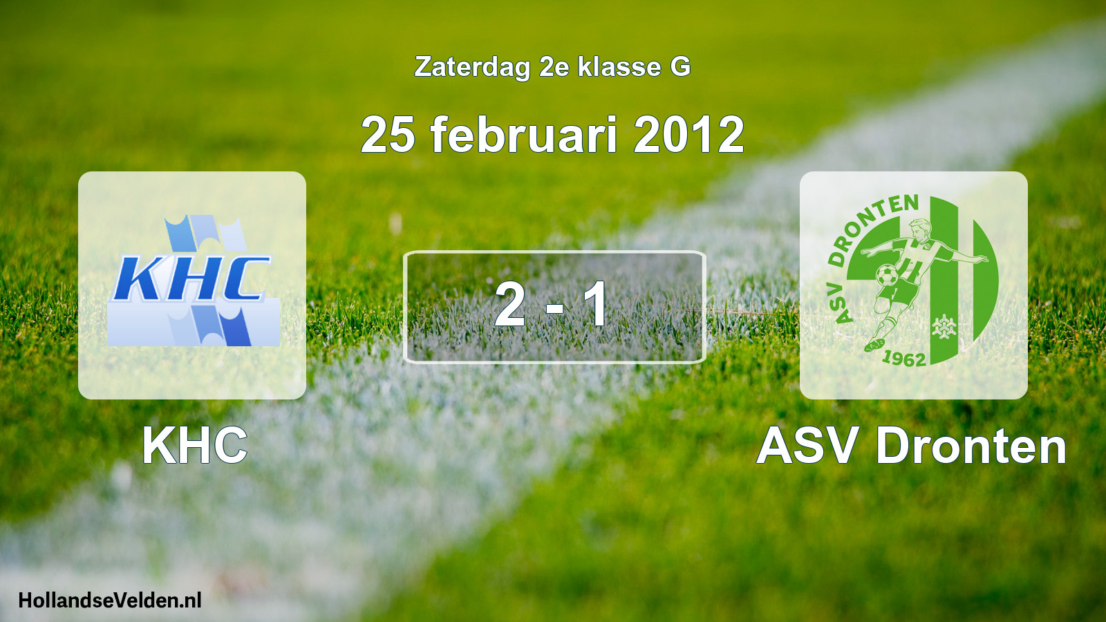 Total number of matches played: KHC - ASV Dronten 2 - 1 (25 February 2012)