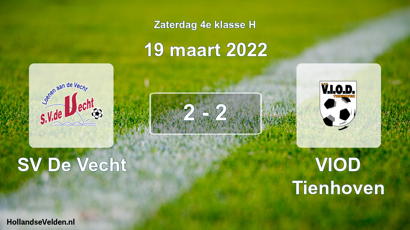 Total number of matches played: SV De Vecht - VIOD Tienhoven 2 - 2 (19 March 2022)