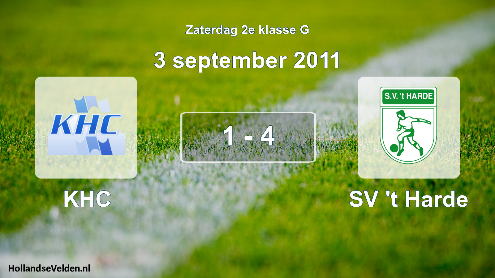 Total number of matches played: KHC - SV 't Harde 1 - 4 (3 September 2011)