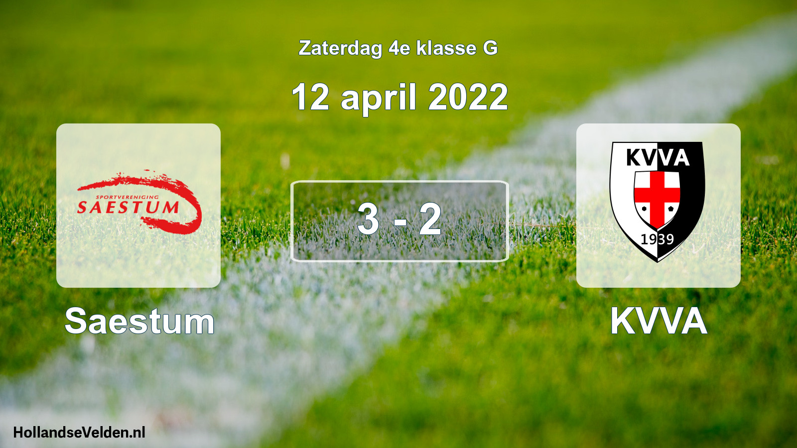 Total number of matches played: Saestum - KVVA 3 - 2 (12 April 2022)